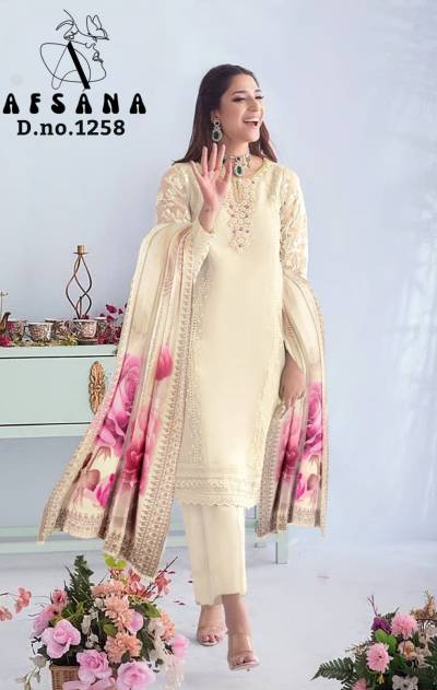 SUHANA D.NO. 1258 BY AFSANA LUXURY COLLECTION KURTA KAMEEZ WHOLESALER IN INDIA